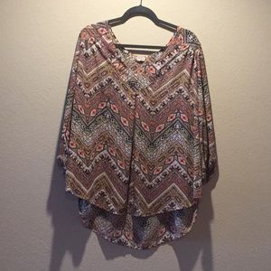 A-line patterned shirt